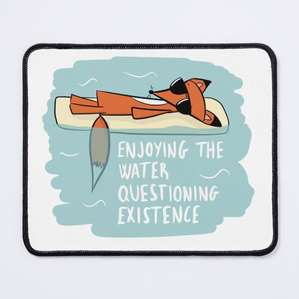 Item preview, Enjoying The Water Questioning Existence Funny Fox designed and sold by DesignFreakArt.