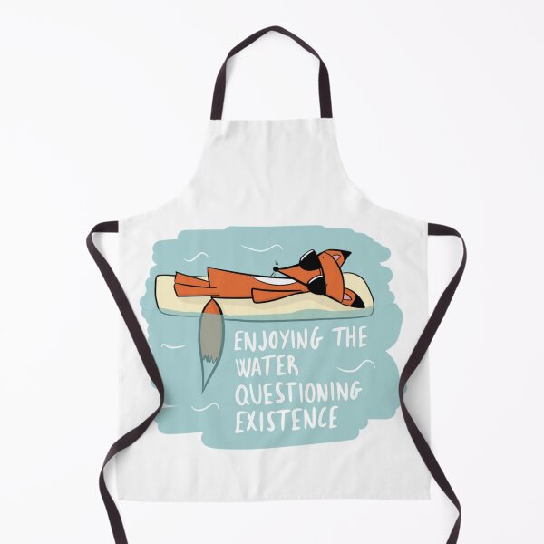 Item preview, Enjoying The Water Questioning Existence Funny Fox designed and sold by DesignFreakArt.