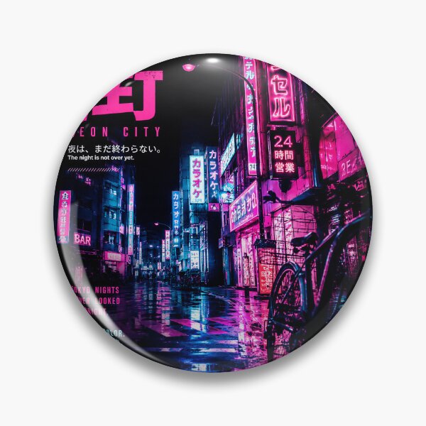 Item preview, Neon City Rain Street Poster with Retro Future Night Vibes designed and sold by ferminhays.