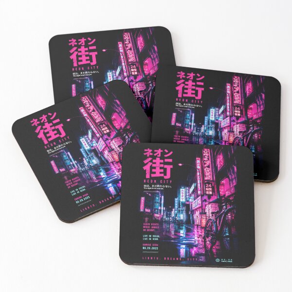 Item preview, Neon City Rain Street Poster with Retro Future Night Vibes designed and sold by ferminhays.