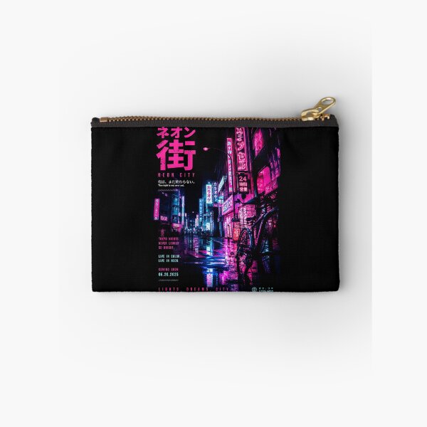 Item preview, Neon City Rain Street Poster with Retro Future Night Vibes designed and sold by ferminhays.