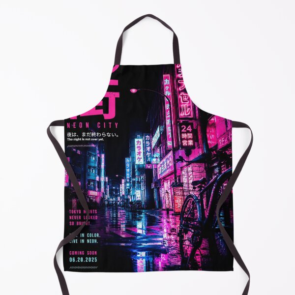 Item preview, Neon City Rain Street Poster with Retro Future Night Vibes designed and sold by ferminhays.