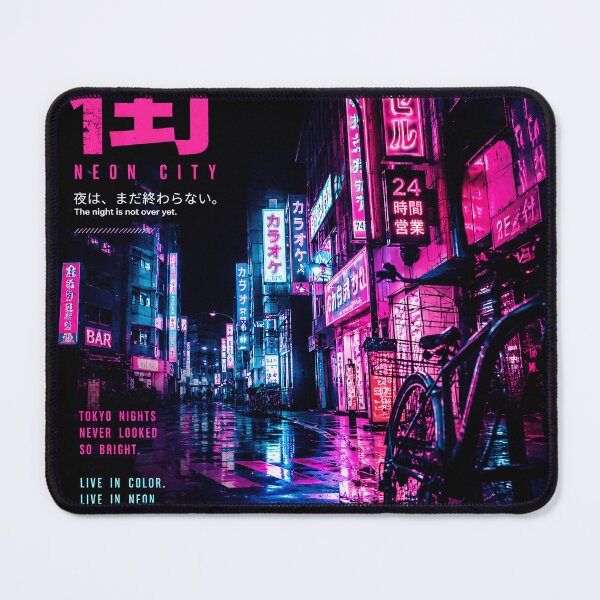 Item preview, Neon City Rain Street Poster with Retro Future Night Vibes designed and sold by ferminhays.