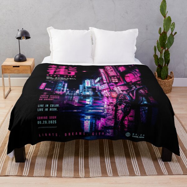 Item preview, Neon City Rain Street Poster with Retro Future Night Vibes designed and sold by ferminhays.