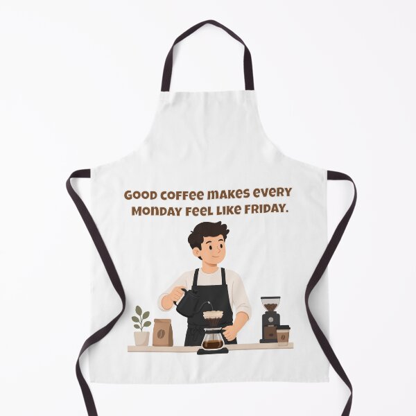 Item preview, Good Coffee Makes Every Monday Feel Like Friday - Funny Barista Week Quote designed and sold by Latitude 1°N.