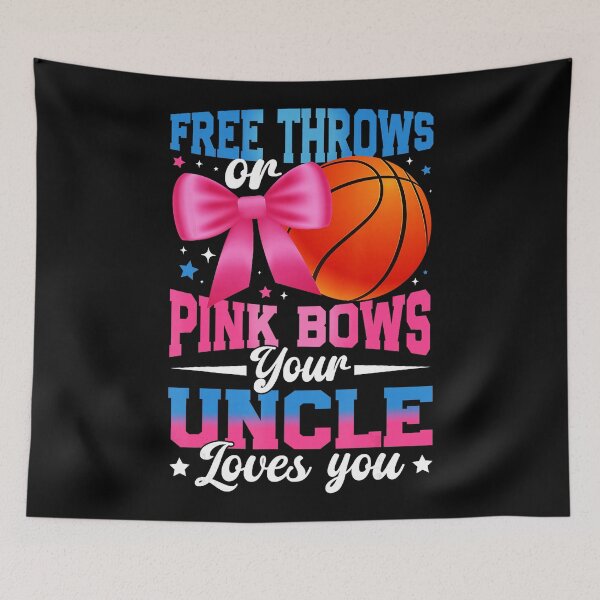 Item preview, Free Throws or Pink Bows Uncle Loves You Gender Reveal designed and sold by allistermariam.