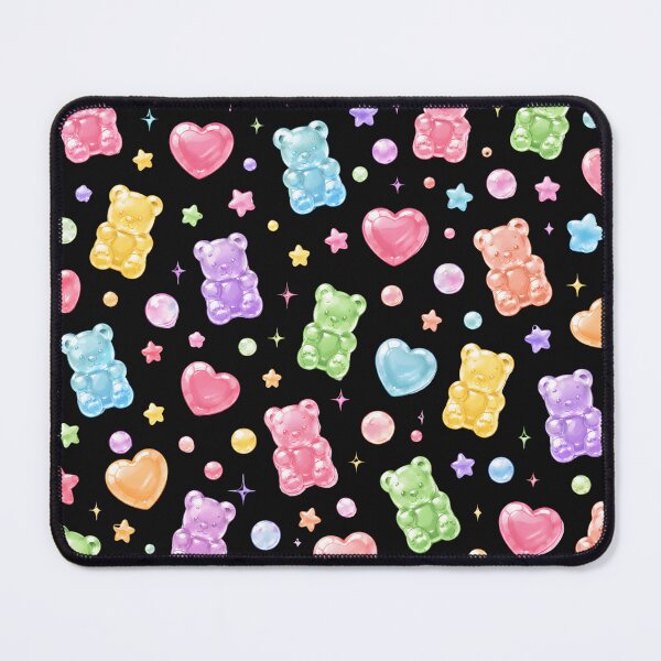 Item preview, Pastel Rainbow Gummy Bear Candy Pattern with Hearts and Stars designed and sold by SRY SHOP.