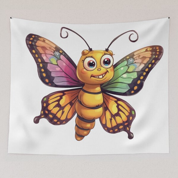 Item preview, A smiling bee-butterfly designed and sold by Art70shop.