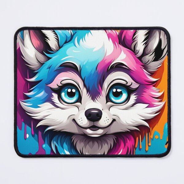 Item preview, Cute colorful wolf designed and sold by BohoShopHU.