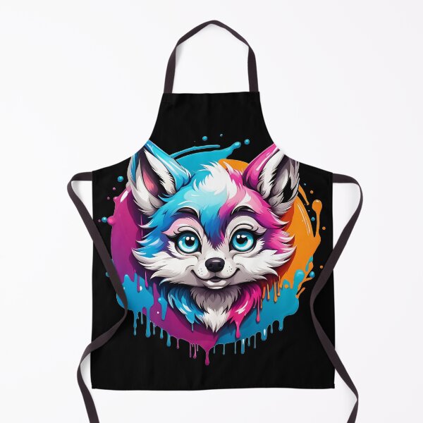 Item preview, Cute colorful wolf designed and sold by BohoShopHU.