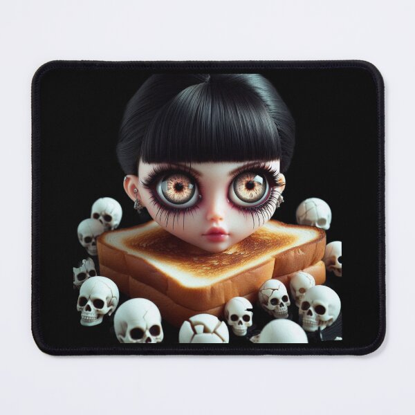 Item preview, Creepy Cute Gothic Toast Doll with Golden Stardust Eyes designed and sold by LujziWorld.