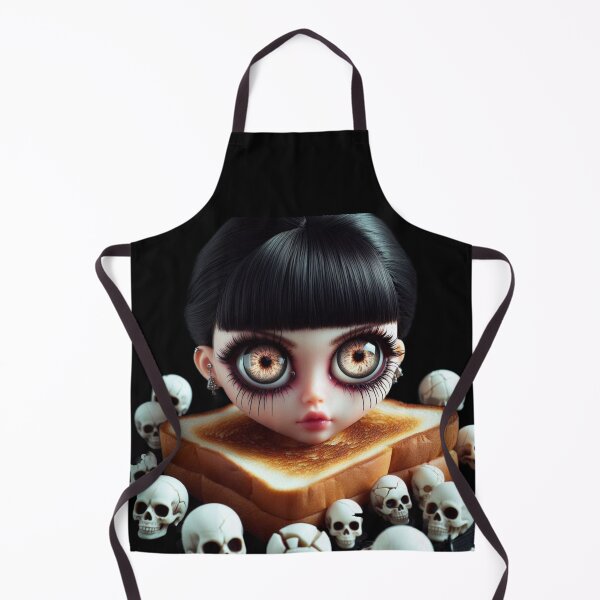 Item preview, Creepy Cute Gothic Toast Doll with Golden Stardust Eyes designed and sold by LujziWorld.