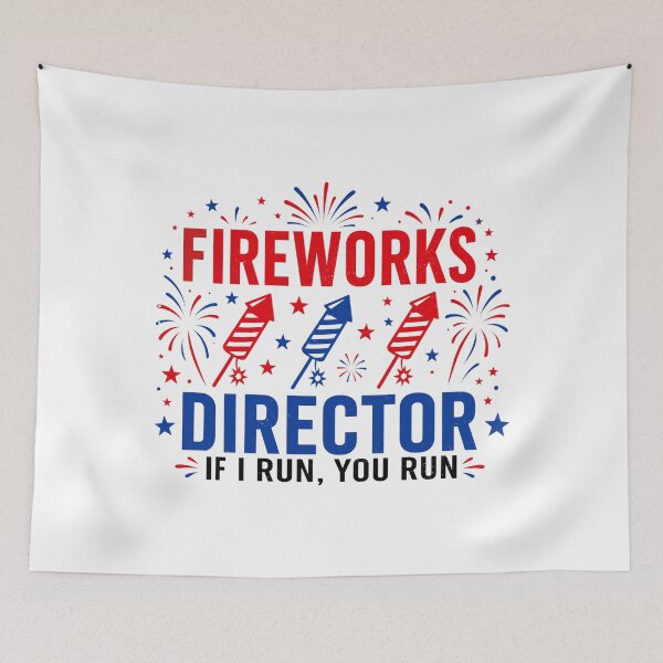 Item preview, Fireworks Director I Run You Run July 4th Independence Day designed and sold by elongatedjazz.