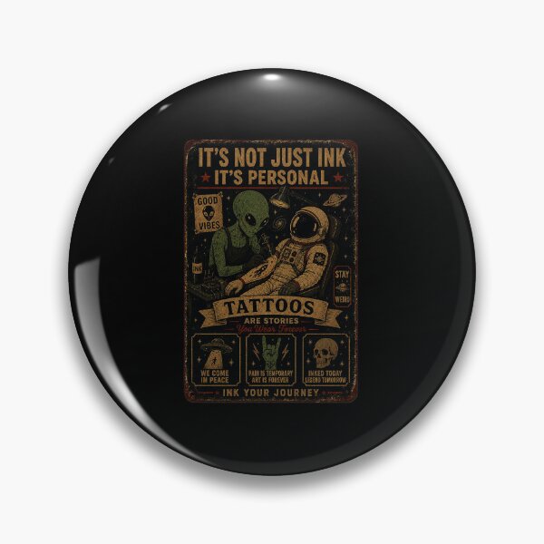 Item preview, Vintage Alien Tattoo Space Adventure designed and sold by eliramaison.