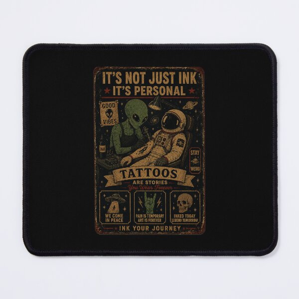 Item preview, Vintage Alien Tattoo Space Adventure designed and sold by eliramaison.