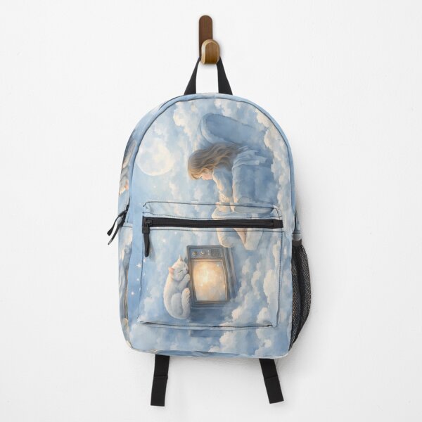 Item preview, Dreamy Girl Watching TV in the Clouds designed and sold by M-Y-A-R-T-.