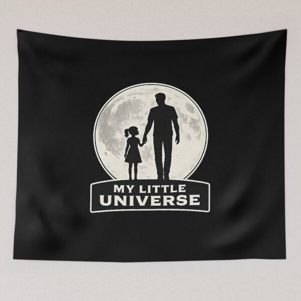 Item preview, My Little Universe – Father Daughter Moon Design designed and sold by CreativeMindsetLab.