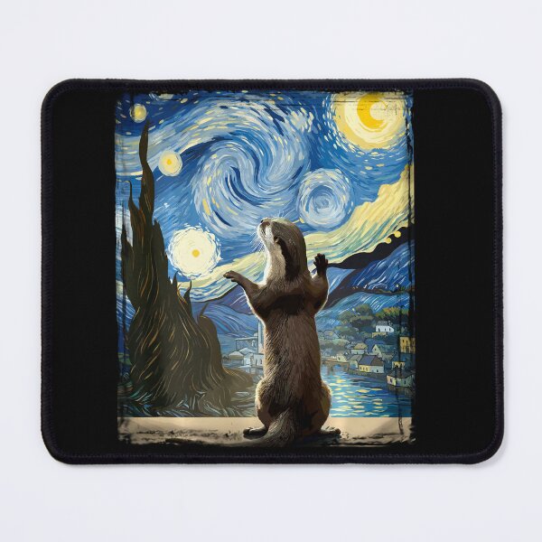 Item preview, Van Gogh Style Starry Night Otter designed and sold by Littermin.
