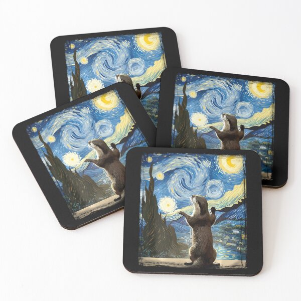 Item preview, Van Gogh Style Starry Night Otter  designed and sold by Littermin.