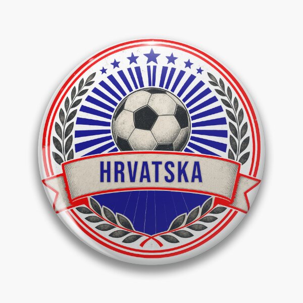 Item preview, Croatia Vintage Soccer Crest — Retro Hrvatska Football Badge Fan Emblem designed and sold by icemanphotos.