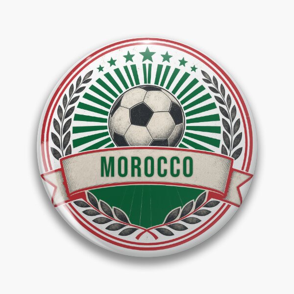 Item preview, Morocco Vintage Soccer Crest — Retro Maroc Football Badge Fan Emblem designed and sold by icemanphotos.
