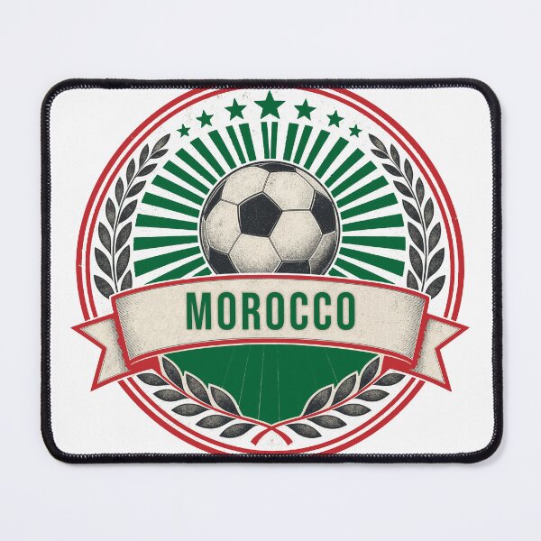 Item preview, Morocco Vintage Soccer Crest — Retro Maroc Football Badge Fan Emblem designed and sold by icemanphotos.