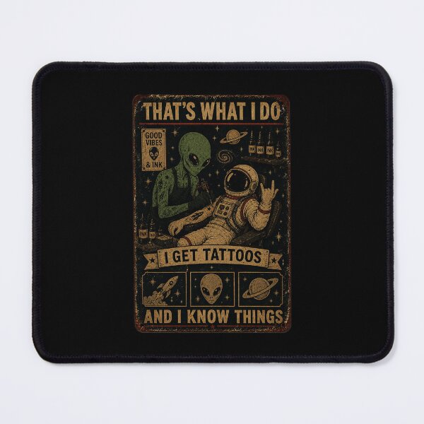 Item preview, Funny Alien Tattoo Artist Retro Space Ink Humor designed and sold by eliramaison.