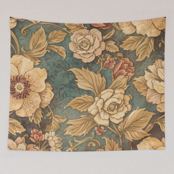 Item preview, Decoupage Vintage Damask Mystical Flowers 1900 Nostalgia designed and sold by GrinGalore.
