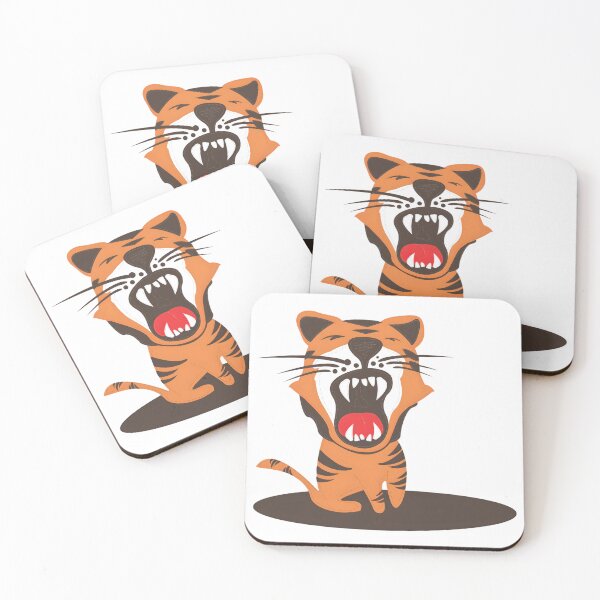 Item preview, Cute Cartoon Tiger Roaring Wild Animal Illustration - Grrr! designed and sold by ROARSOME DESiGNS.