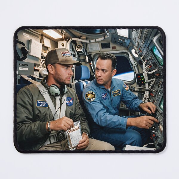 Item preview, Forrest Gump and Jim Lovell aboard the Apollo 13 designed and sold by WiseBow.