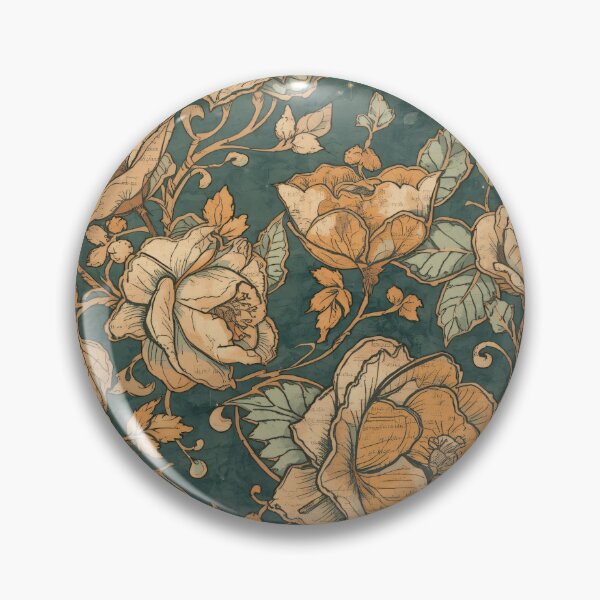 Item preview, Decoupage Vintage Damask Golden Flowers 1900 Nostalgia Pattern designed and sold by GrinGalore.