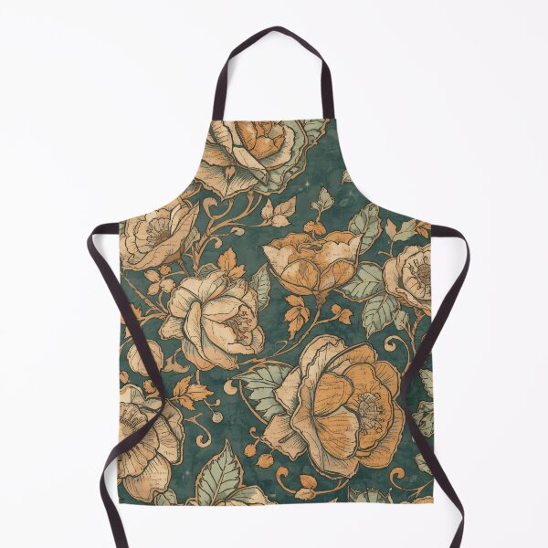 Item preview, Decoupage Vintage Damask Golden Flowers 1900 Nostalgia Pattern designed and sold by GrinGalore.