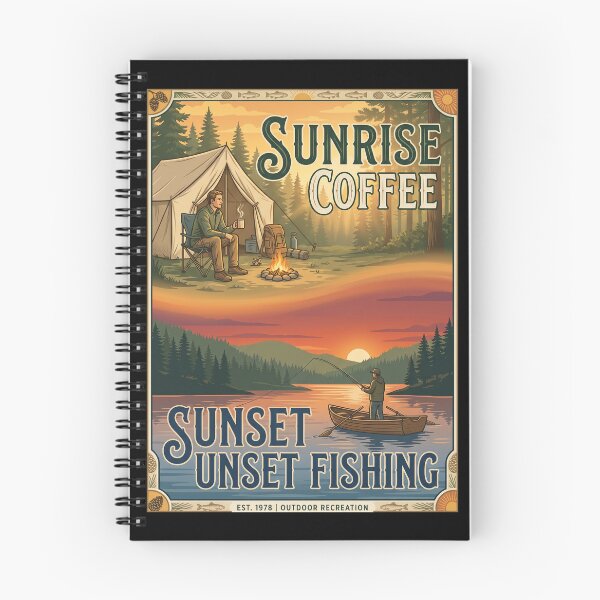 Item preview, Sunrise Coffee Sunset Fishing Outdoor Lifestyle Design designed and sold by PGRprint.