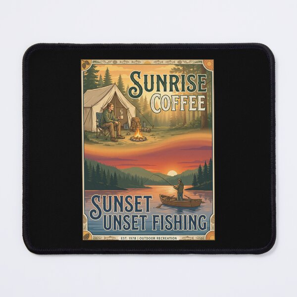 Item preview, Sunrise Coffee Sunset Fishing Outdoor Lifestyle Design designed and sold by PGRprint.