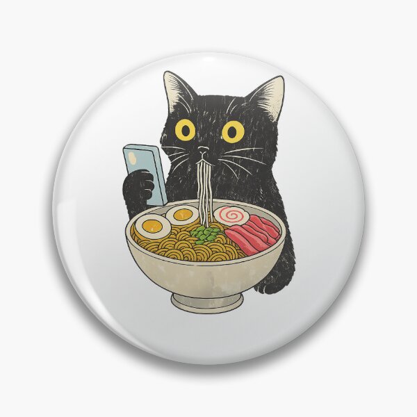 Item preview, Cat Eating Ramen Funny designed and sold by Daniprast.