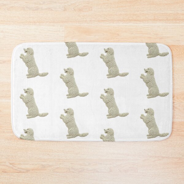 Item preview, White Crown Flowers Dog Mosaic Art designed and sold by Siam Soul Studio.