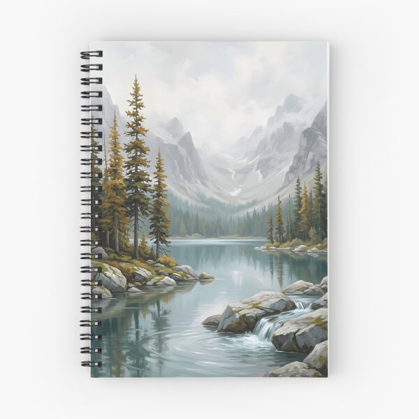 Item preview, Glacier Mountain Alpine Lake Waterfall Pine Forest Rocky Shore designed and sold by madmaxine110.