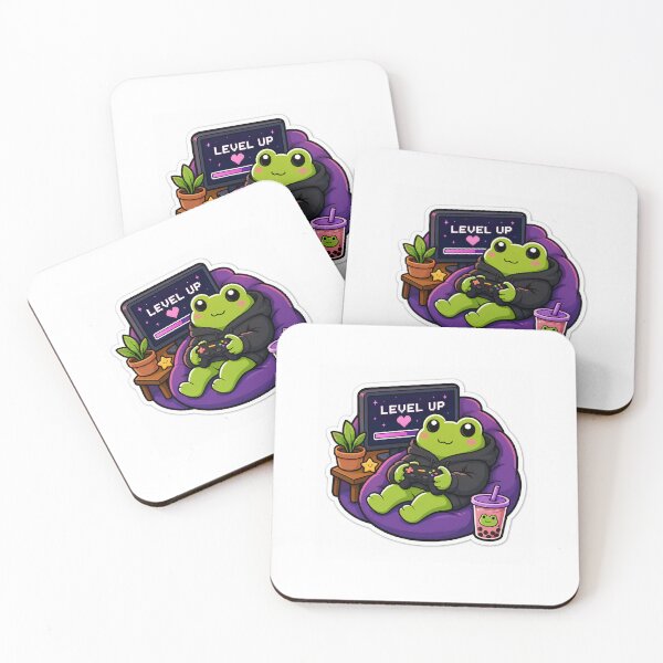 Item preview, Cozy Gamer Frog Sticker – Level Up Chill Vibes Cute Gaming Aesthetic designed and sold by OrbitMood.