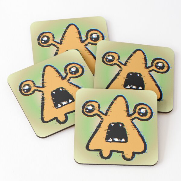Item preview, Kawaii Orange Monster Eyes Antenna Open Mouth designed and sold by AstronautMerch.