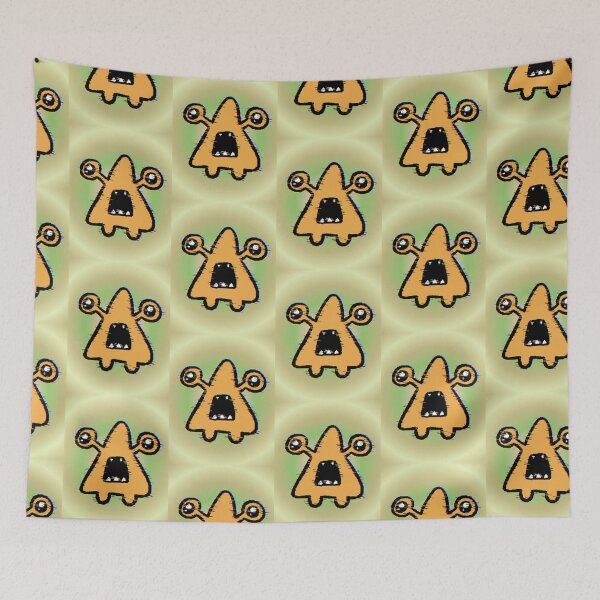 Item preview, Kawaii Orange Monster Eyes Antenna Open Mouth designed and sold by AstronautMerch.