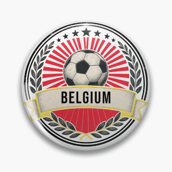 Item preview, Belgium Vintage Soccer Crest — Retro Belgian Football Badge Fan Emblem designed and sold by icemanphotos.