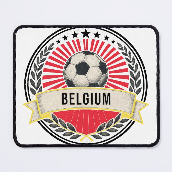 Item preview, Belgium Vintage Soccer Crest — Retro Belgian Football Badge Fan Emblem designed and sold by icemanphotos.