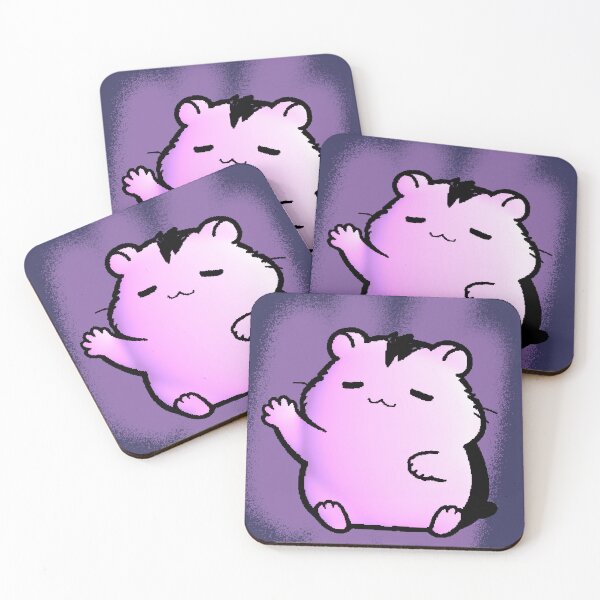 Item preview, Pink Hamster with Purple Aura Waving Relaxed designed and sold by AstronautMerch.