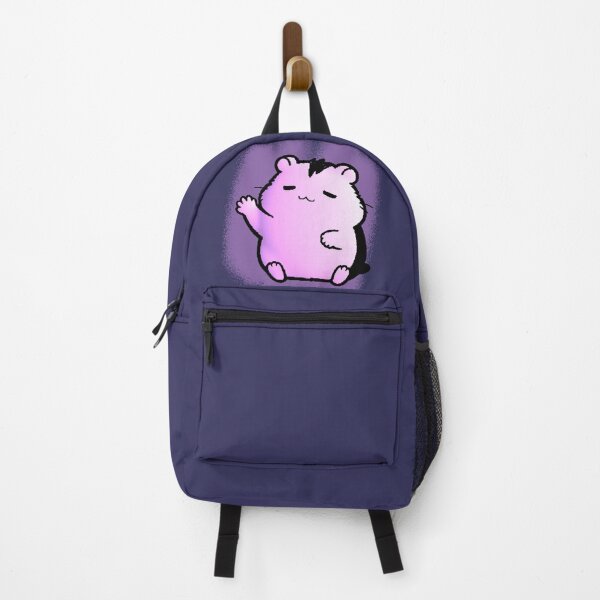 Item preview, Pink Hamster with Purple Aura Waving Relaxed designed and sold by AstronautMerch.