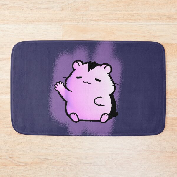Item preview, Pink Hamster with Purple Aura Waving Relaxed designed and sold by AstronautMerch.