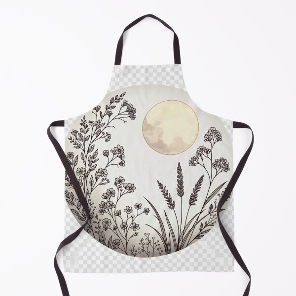 Item preview, Minimal Wildflower Moon Illustration | Neutral Botanical Line Art designed and sold by GalleryPeak.
