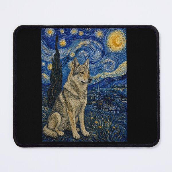 Item preview, Czechoslovakian Vlciak Dog Van Gogh Starry Night designed and sold by Littermin.