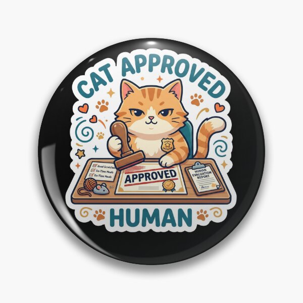 Item preview, Cat Approved Human Funny Cat Lover Design designed and sold by Pixel Analytics.