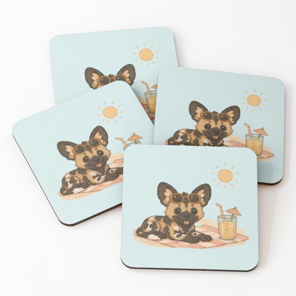 Item preview, African Wild Dog on Vacation designed and sold by MellowMunchkins.