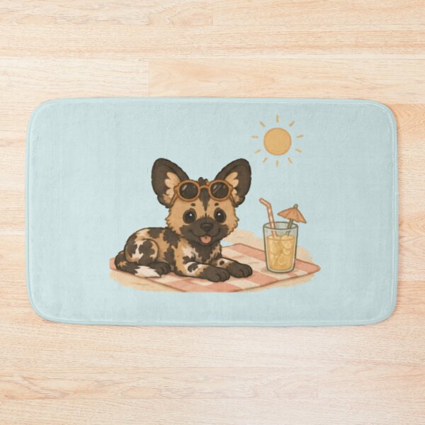 Item preview, African Wild Dog on Vacation designed and sold by MellowMunchkins.